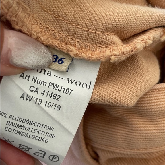 Paloma Wool Brenda Rhinestone Peach Tan Straight Leg Pants / Jeans - Picture 8 of 12